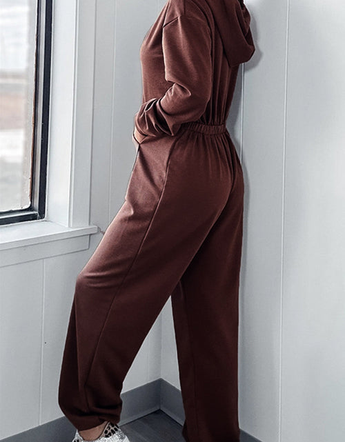 Load image into Gallery viewer, Full Size Drawstring Long Sleeve Jumpsuit
