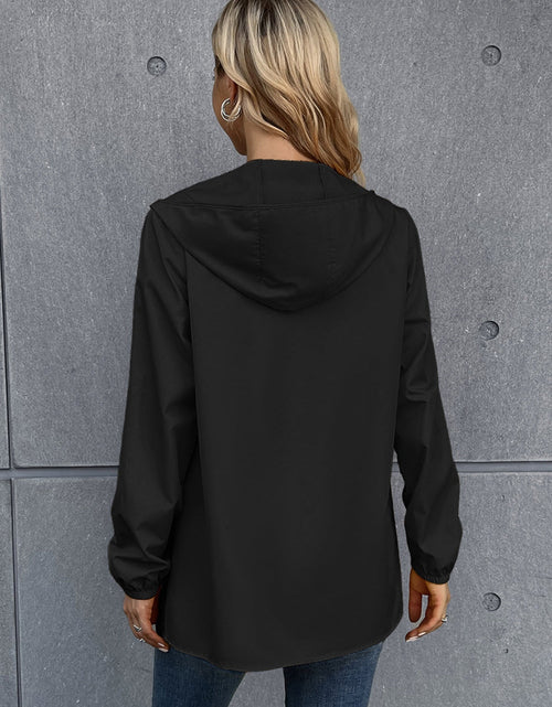 Load image into Gallery viewer, Ivy Lane Zip Up Long Sleeve Hooded Watertight Jacket
