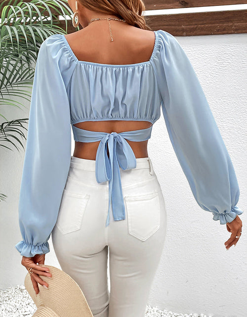 Load image into Gallery viewer, Honey Raglan Sleeve Cropped Blouse
