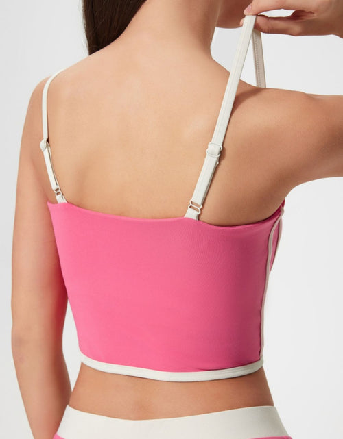 Load image into Gallery viewer, Millennia Contrast Trim Square Neck Active Cami with Detachable Chest Pads
