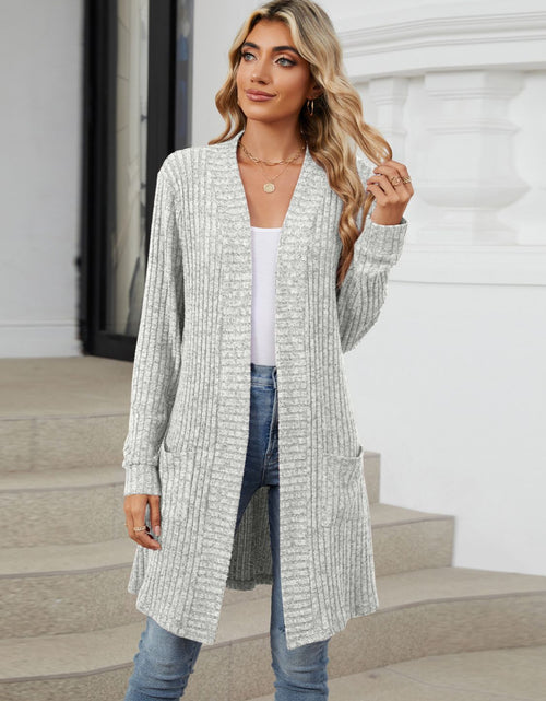 Load image into Gallery viewer, Open Front Long Sleeve Cardigan
