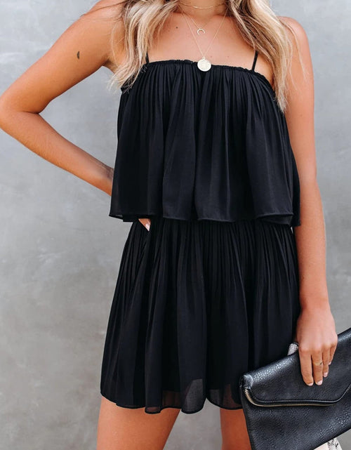 Load image into Gallery viewer, Ruched Spaghetti Strap Romper
