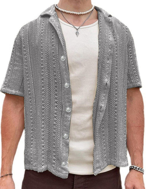 Load image into Gallery viewer, Men's Full Size Button Down Short Sleeve Shirt Plus Size
