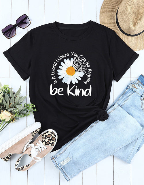 Load image into Gallery viewer, Graphic Round Neck Short Sleeve T-Shirt
