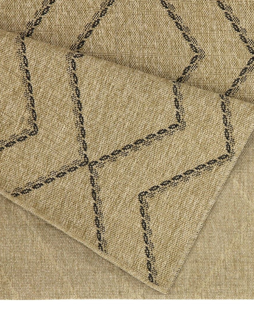Load image into Gallery viewer, Earth - Indoor / Outdoor Polypropylene Area Rug - Jute / Black by Couch.com
