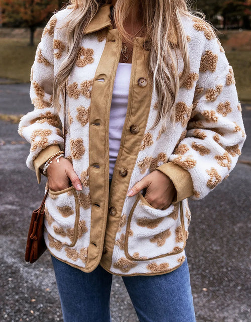 Load image into Gallery viewer, Flower Button Up Long Sleeve Jacket
