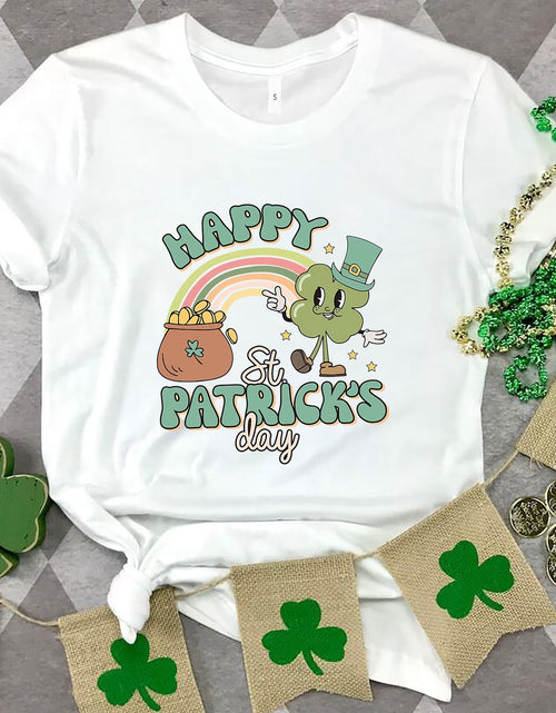Load image into Gallery viewer, HAPPY ST PATRICK'S DAY Round Neck T-Shirt
