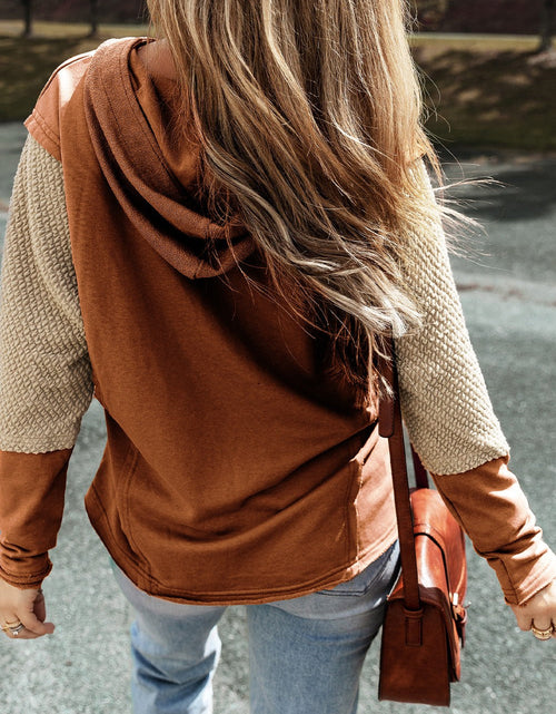 Load image into Gallery viewer, Color Block Dropped Shoulder Hoodie
