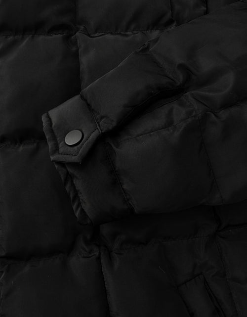 Load image into Gallery viewer, Pocketed Plaid Quilted Zip Up Winter Coat
