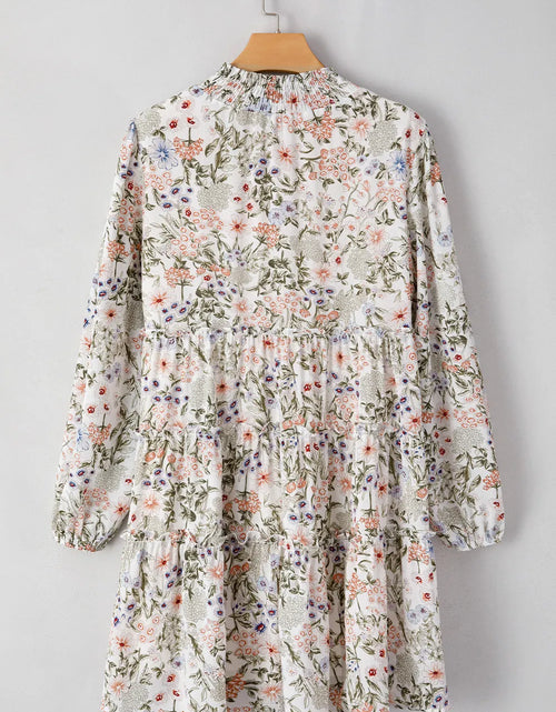 Load image into Gallery viewer, Printed Mock Neck Long Sleeve Mini Dress
