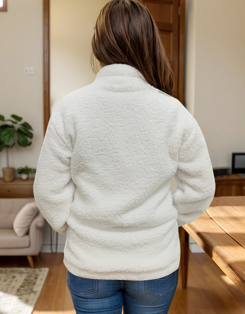 Load image into Gallery viewer, Full Size Turtleneck Zip Up Long Sleeve Sherpa Jacket
