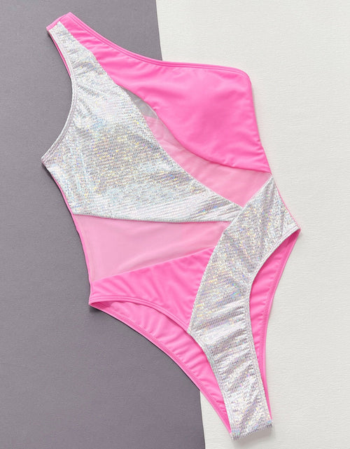 Load image into Gallery viewer, Contrast Panel One-Piece Swimsuit
