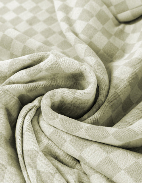 Load image into Gallery viewer, Checkered Print Kangaroo Pocket Drawstring Hoodie
