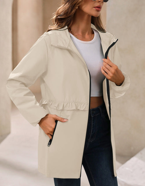 Load image into Gallery viewer, Ivy Lane Outdoor Waterproof Long Sleeve Hooded Windbreaker
