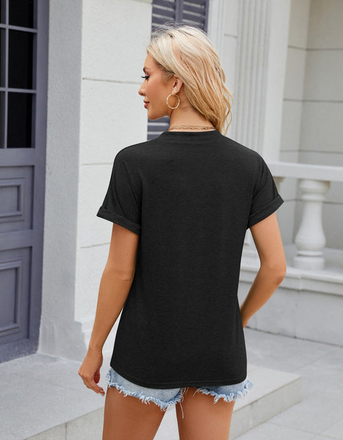 Load image into Gallery viewer, Florira Notched Short Sleeve T-Shirt
