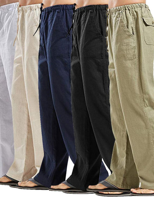 Load image into Gallery viewer, Men's Full Size Drawsting Straight Leg Pants Plus Size

