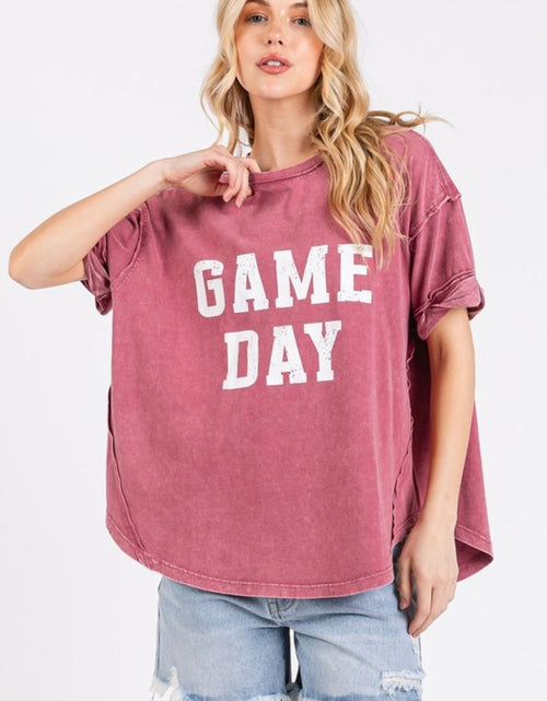 Load image into Gallery viewer, Mittoshop GAME DAY Round Neck Short Sleeve T-Shirt
