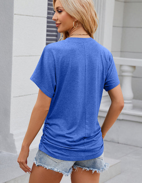 Load image into Gallery viewer, Round Neck Flutter Sleeve T-Shirt
