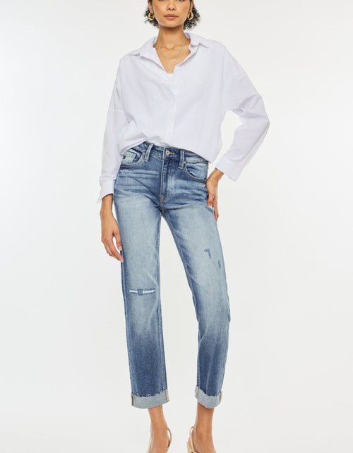 Load image into Gallery viewer, Kancan High Rise Cuffed Straight Jeans
