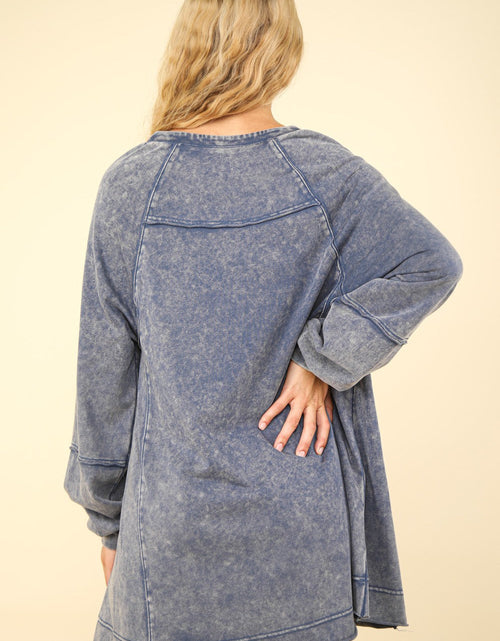 Load image into Gallery viewer, VERY J Mineral Washed Oversized A-Line Mini Dress
