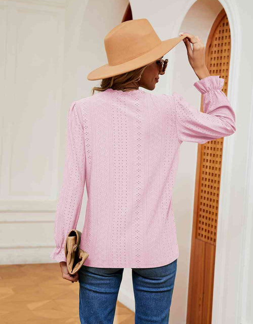 Load image into Gallery viewer, V-Neck Flounce Sleeve Blouse
