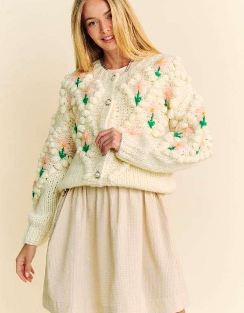 Load image into Gallery viewer, Davi &amp; Dani Floral Pattern Button Down Cardigan
