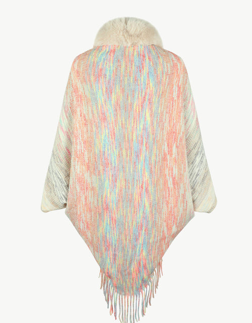 Load image into Gallery viewer, Open Front Fringe Hem Poncho
