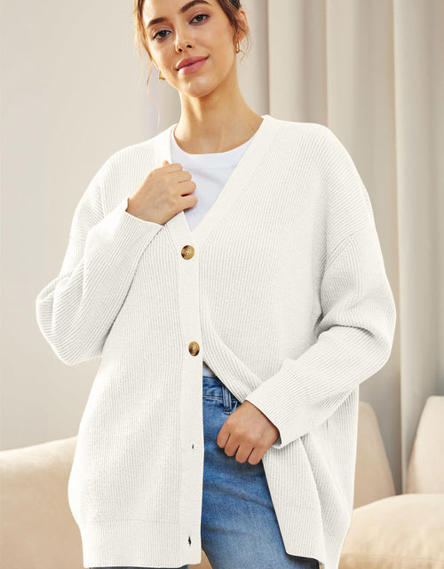 Load image into Gallery viewer, Button Down V-Neck Long Sleeve Cardigan
