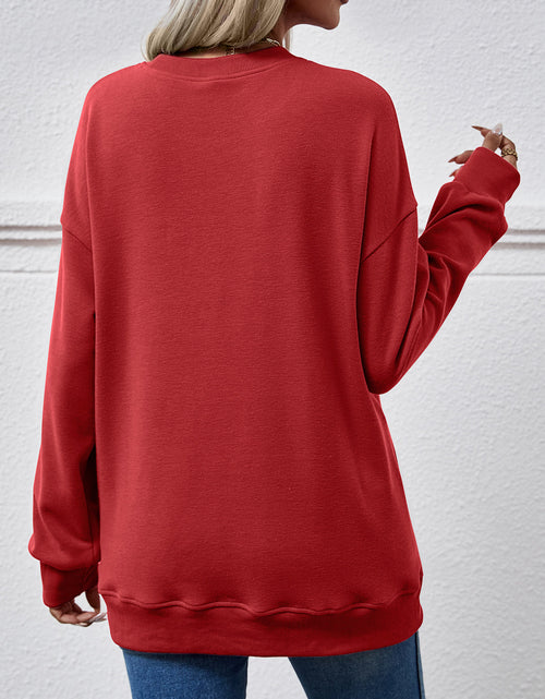 Load image into Gallery viewer, Dropped Shoulder Sweatshirt with Pockets
