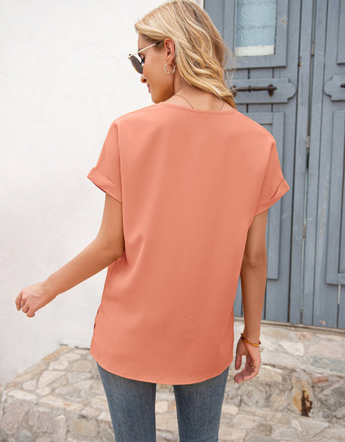Load image into Gallery viewer, Ivy Lane V-Neck Short Sleeve T-Shirt

