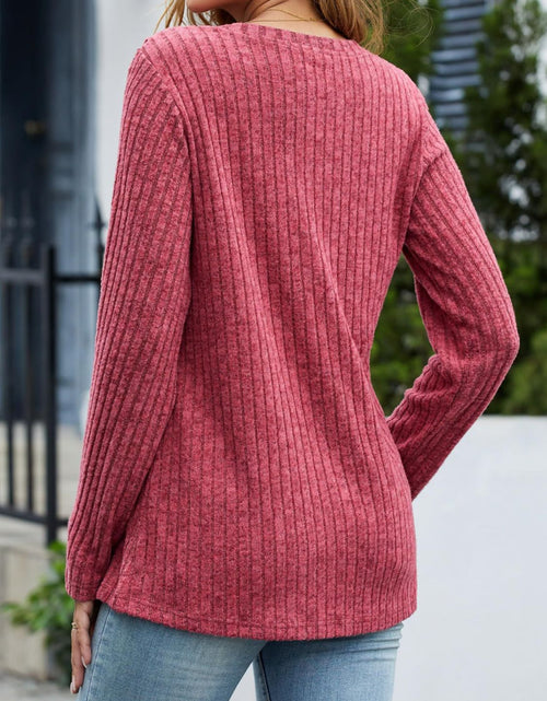 Load image into Gallery viewer, V-Neck Long Sleeve T-Shirt
