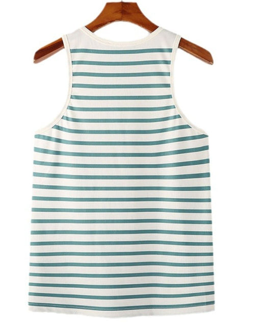 Load image into Gallery viewer, Men's Striped Wide Strap Tank
