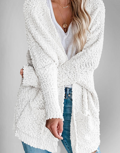 Load image into Gallery viewer, Double Take Pocketed Open Front Long Sleeve Cardigan

