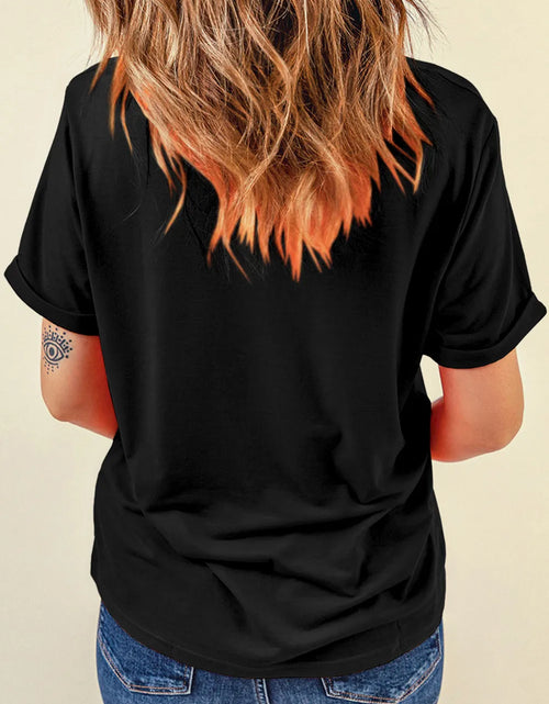 Load image into Gallery viewer, Graphic Round Neck Short Sleeve T-Shirt
