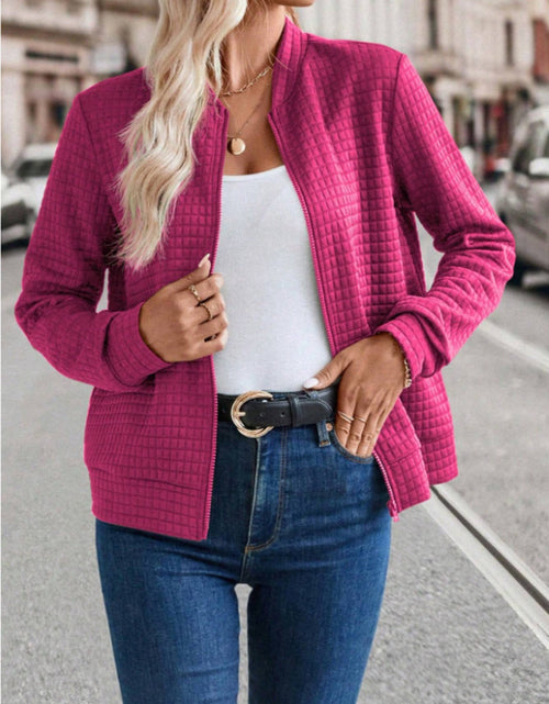 Load image into Gallery viewer, Zip Up Long Sleeve Jacket
