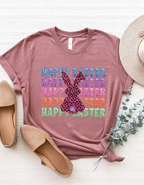 Load image into Gallery viewer, HAPPY EASTER Round Neck Short Sleeve T-Shirt
