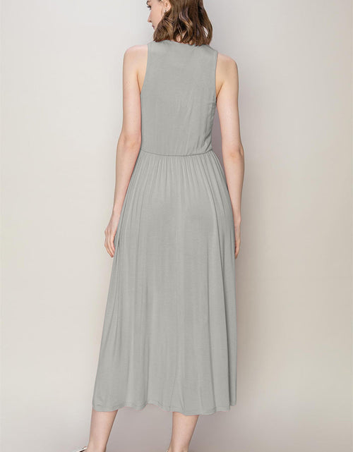 Load image into Gallery viewer, HYFVE Sleeveless Slit Midi Dress
