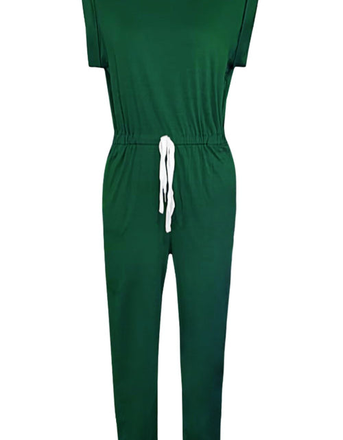 Load image into Gallery viewer, Drawstring Round Neck Sleeveless Jumpsuit
