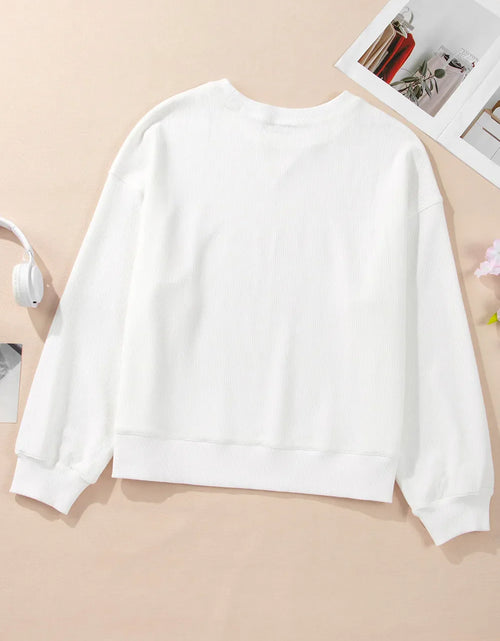 Load image into Gallery viewer, Bow Round Neck Long Sleeve Sweatshirt
