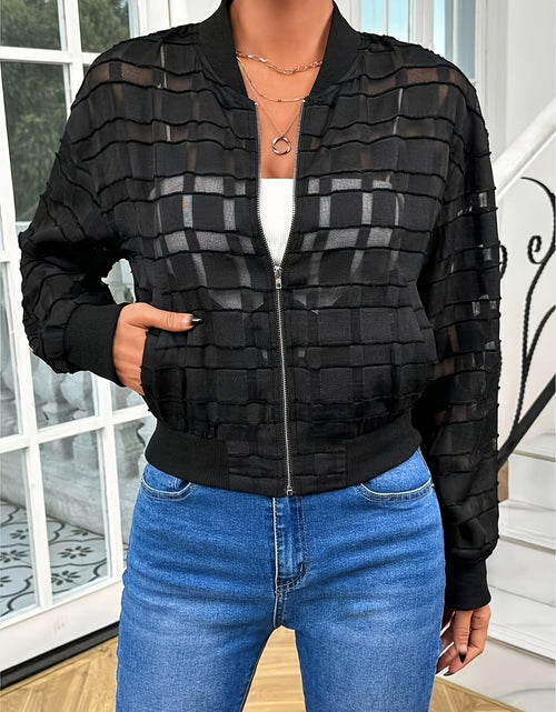 Load image into Gallery viewer, Zip Up Baseball Collar Outerwear
