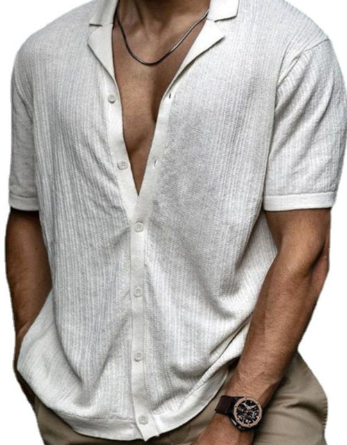Load image into Gallery viewer, Men's Plus Size Button Up Short Sleeve Shirt
