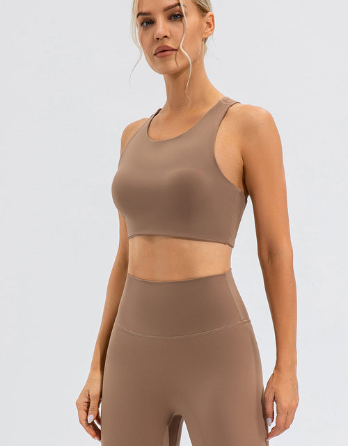 Load image into Gallery viewer, Round Neck Cutout Cropped Active Tank
