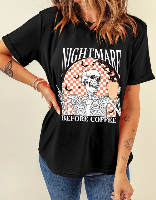 Load image into Gallery viewer, Graphic Round Neck Short Sleeve T-Shirt

