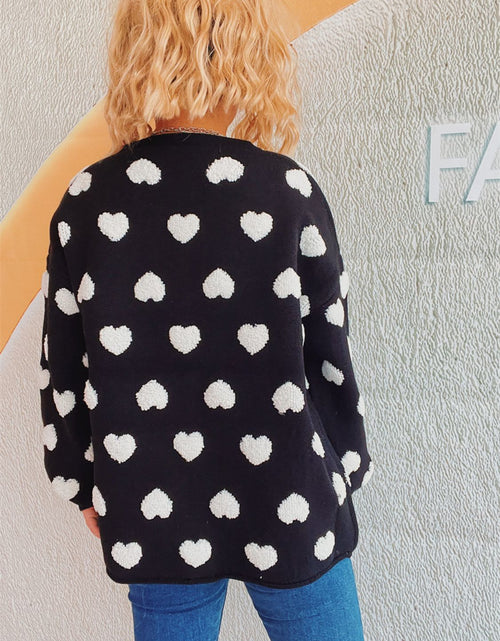 Load image into Gallery viewer, Heart Button Up Long Sleeve Cardigan
