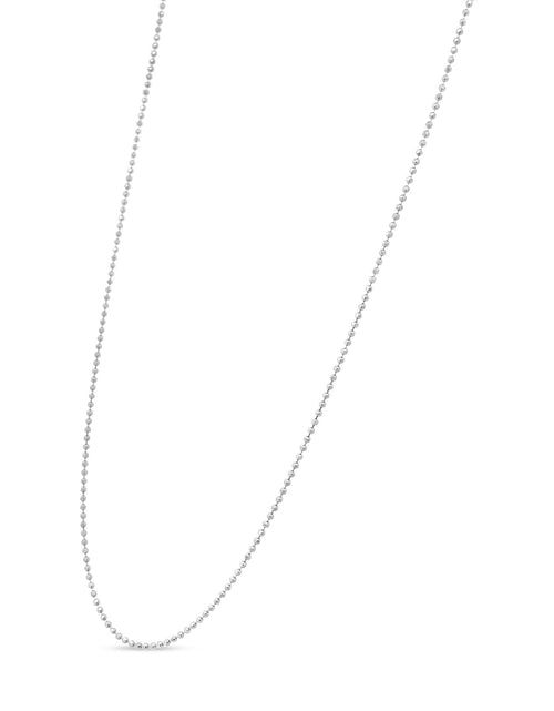 Load image into Gallery viewer, .925 Sterling Silver 0.7mm Slim and Dainty Unisex 18" Inch Ball Bead Chain Necklace by Infinite Jewels
