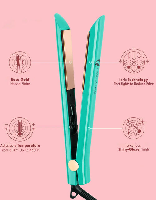 Load image into Gallery viewer, Pro-Series 1″ Titanium Hair Straightener Mint by Calicapelli Hair Tools
