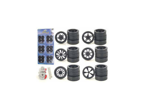 Load image into Gallery viewer, Wheels and Tires and Rims Multipack Set of 24 pieces for 1/24 Scale Model Cars and Trucks
