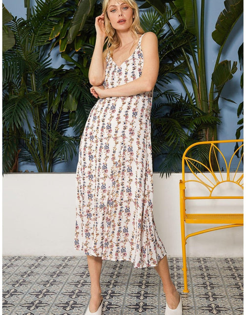Load image into Gallery viewer, Floral V-Neck Sleeveless Maxi Dress by Shop at Konus
