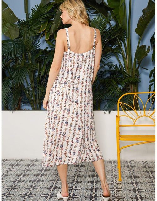 Load image into Gallery viewer, Floral V-Neck Sleeveless Maxi Dress by Shop at Konus
