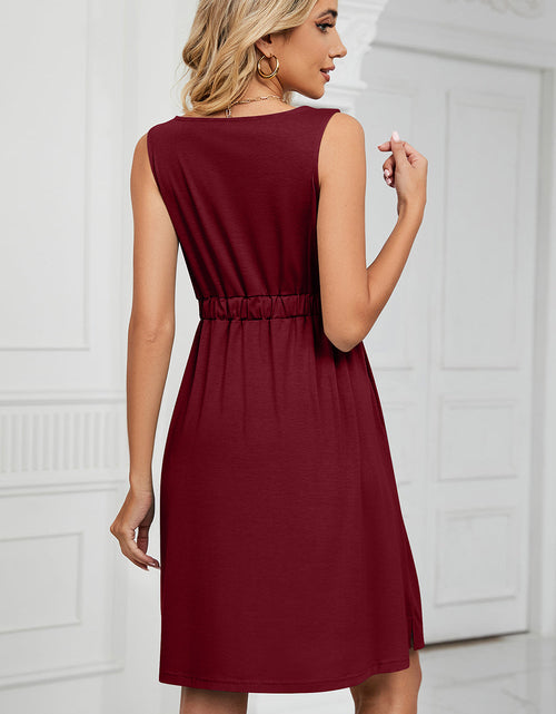 Load image into Gallery viewer, Buttoned Wide Strap Mini Dress

